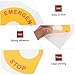 OUNONA 8pcs Caution Emergency Stop Sticker Warning Label Industrial Stickers Safety Sign Emergency Stop Indicator Decal