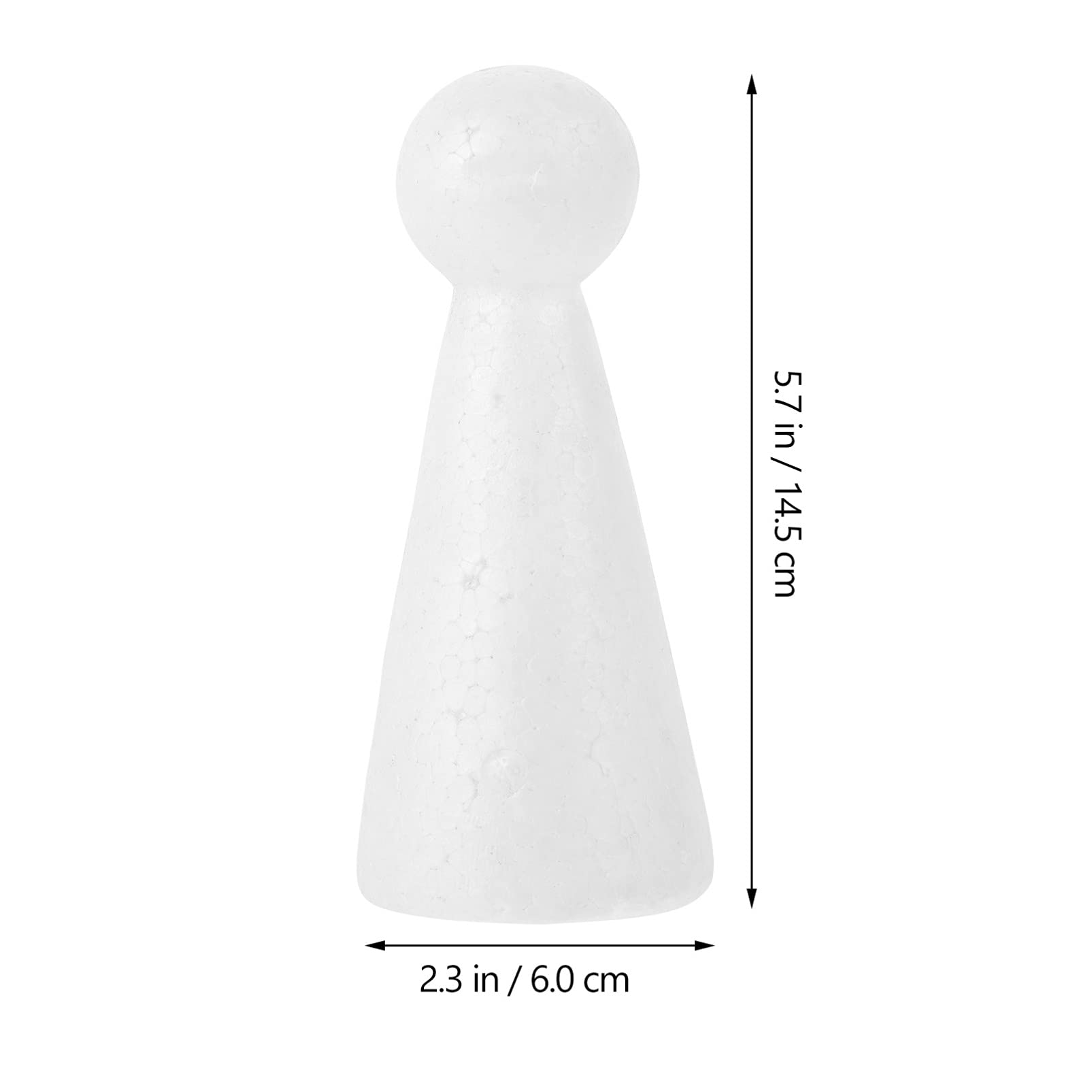 GANAZONO 20pcs Craft Doll Shaped Foam Polystyrene Balls Shapes Ornaments for DIY Craft Project Table Centerpiece
