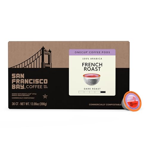 Image of San Francisco Bay K-Cup Coffee Pods, French Roast (36 ct), Dark Roast, Commercially Compostable Single-Serve Coffee Pods