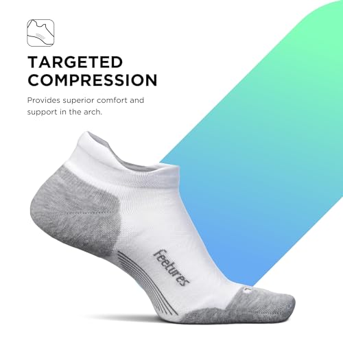 Image of Feetures Elite Max Cushion No Show Tab - Running Socks for Men & Women, Athletic Compression Socks, Moisture Wicking