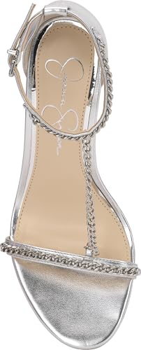 Image of Jessica Simpson Women's Qiven T-Strap High Heel Sandal with Chain Detail