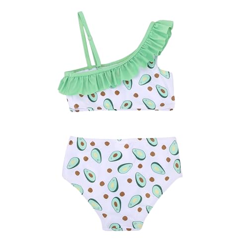Image of LIZENS Two-Pieces Girls Swimsuit Watermelon Printed Bikini Sets Ruffle Girls Bathing Suit