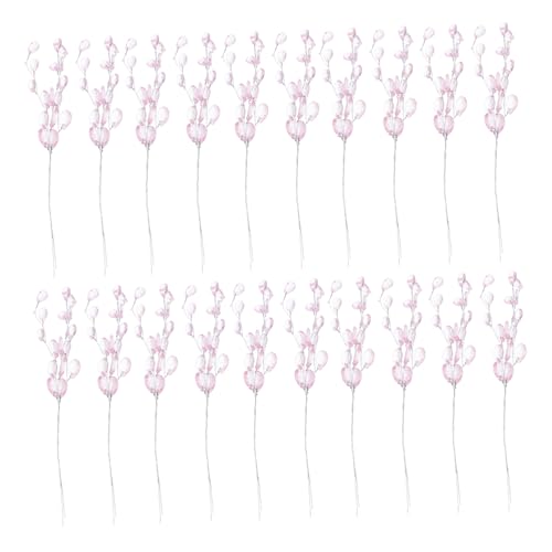 ERINGOGO 50 Piezas Spray de Gotas Acrílicas Decorativo para DIY Manualidades Boda Accesorios Rosa