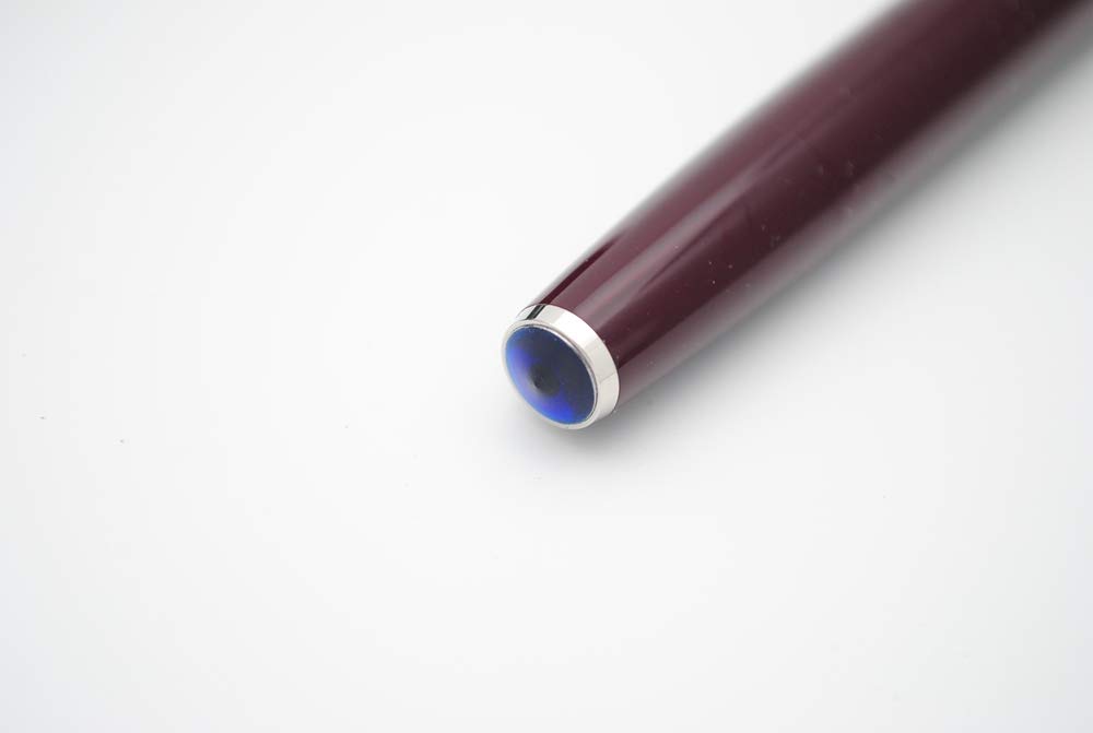 ZEZEFUFU Füllfederhalter Mit Druckkappe – F-Feder 0,5mm, 138mm Lang, Harzkörper Mit Stahlkappe & Tintenfenster