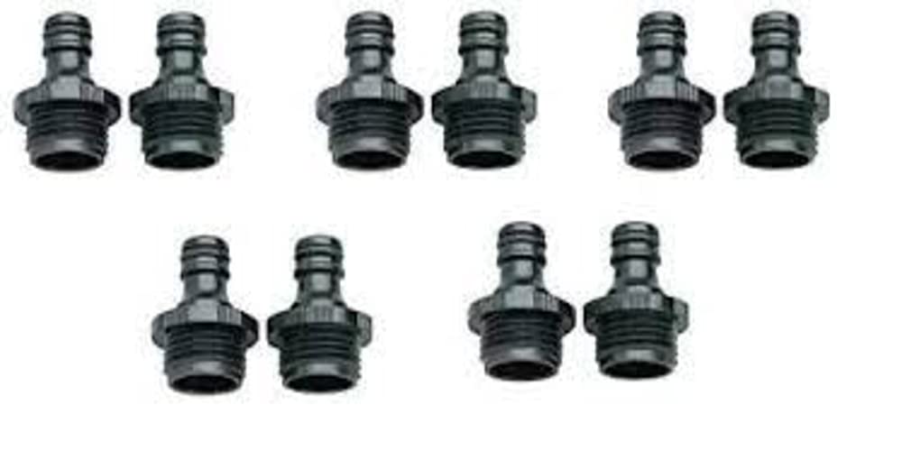 Orbit Garden Hose Quick Connect Male Threads - Quick Release Garden Hose Connector (¾-Inch, 2- Pack)
