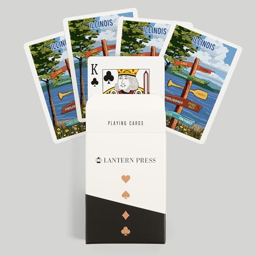 Baraja Lantern Press Illinois, 52 cartas tamaño póker miniatura 6