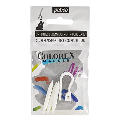 Pebeo Set 6 Marcatori Vuoti Ricaricabili Colorex – Pennello Multiuso Per Inchiostri Da Disegno – Compatibile 56 Colori - 2