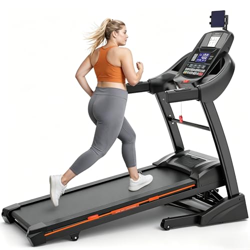 Image of 5HP Folding Treadmill w / 15% Auto Incline for Home with 300LB Capacity, Walking Jogging Treadmill w /Smart APP Control, 71 Preset Programs, 10MPH, Portable Running Machine