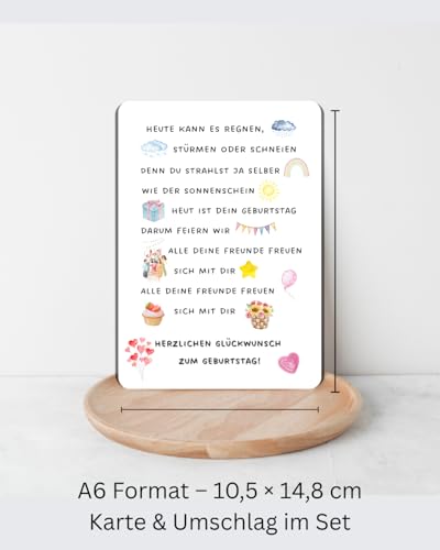 Lilly Braun Postkarten – hochwertige Grußkarten A6 mit Umschlag, 280 g/m², Made in Germany – liebevolle Motive für Geburtstag, Freundschaft & besondere Anlässe (Geburtstag)