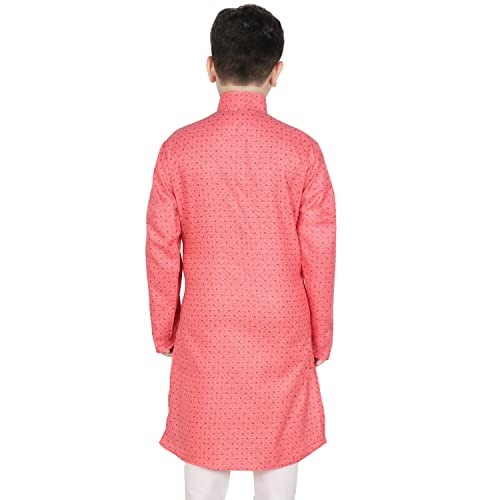 Image of SG YUVRAJ Printed Cotton Kurta For Boys