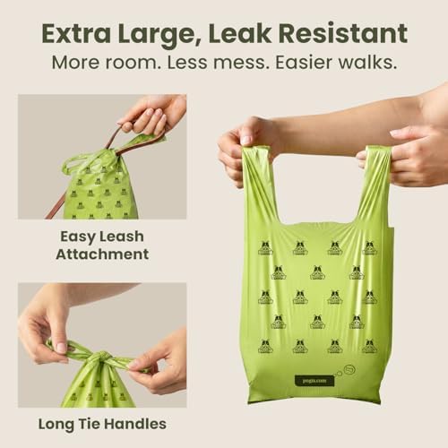 Pogi’s Dog Poop Bags with Handles – Extra-Thick, Leak-Proof, Large, Fresh Scent, 300-Count - 1