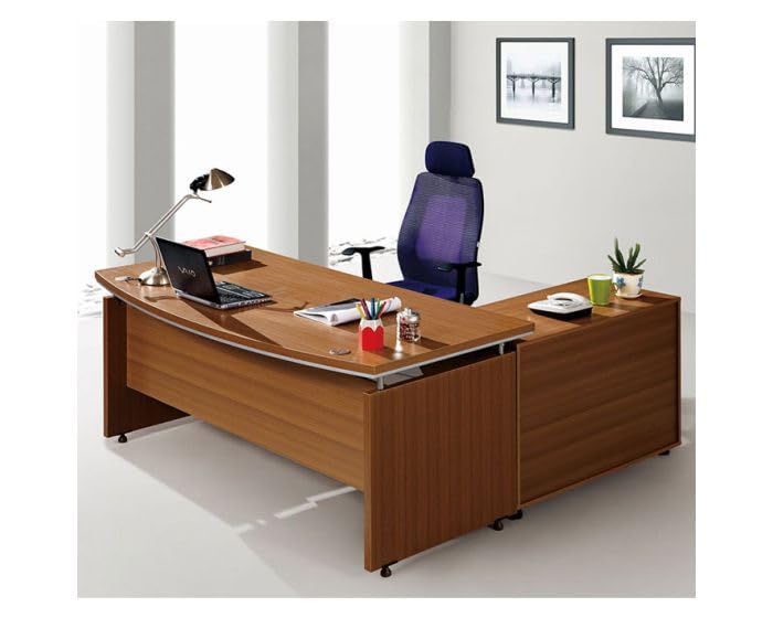 Image of Lakdi The Furniture Co Computer Table for Office & Home | Wooden & Modern Executive Table with Openable Shutter Modern and Unique Office Desk - (LDL-454)