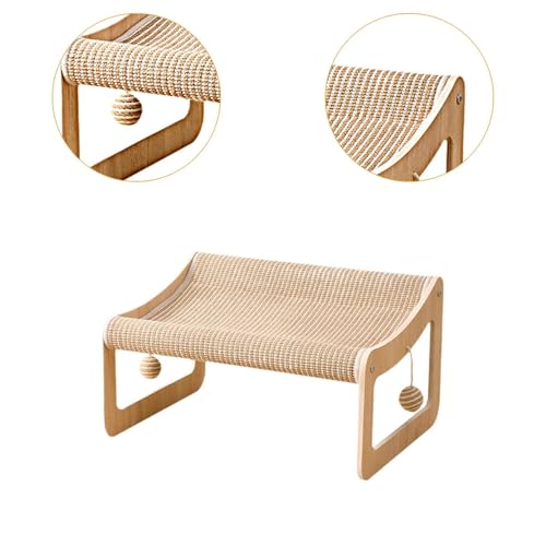 Tabla rascadora para gatos que protege sofás con hamaca de sisal integrada 6