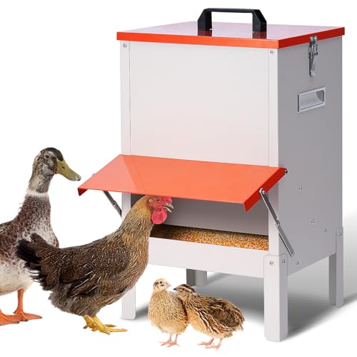 PKNYBZH 30lbs Automatic Chicken Feeder and Duck Feeder，Large Poultry Feeder