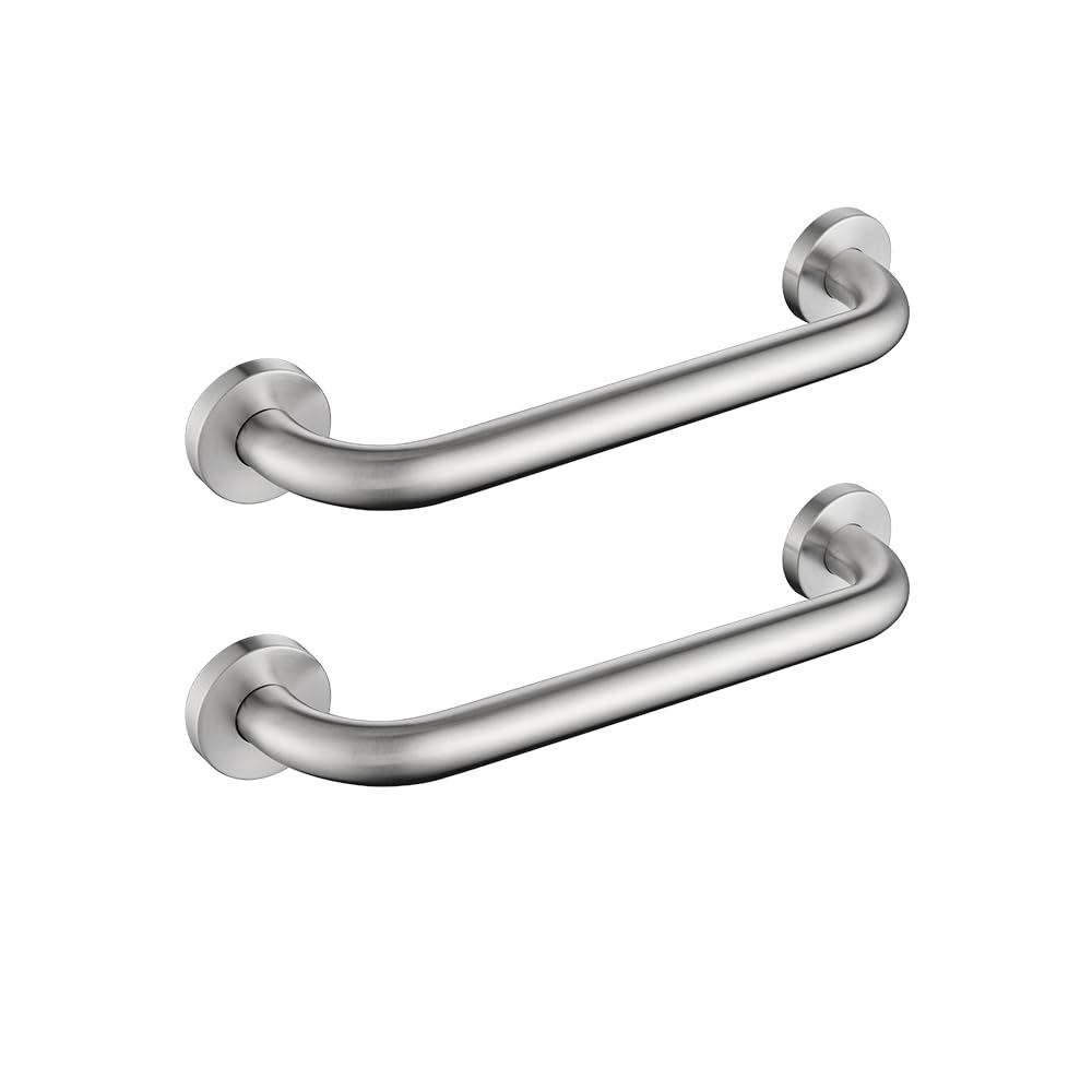 Decaura 2 asideros de acero inoxidable para personas mayores, para ducha, bañera, 30 cm de largo