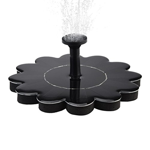 hunpta Fountain Water Pump, Outdoor Solar Powered Bird Bath Water Fountain Pump For Pool, Garden, Aquarium (Black)