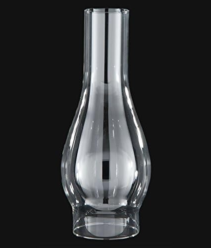 B&P Lamp 3 Inch by 10 Inch Clear Glass Oil Lamp Chimney for Vintage and Restoration of Antique Oil and Kerosene Lamps