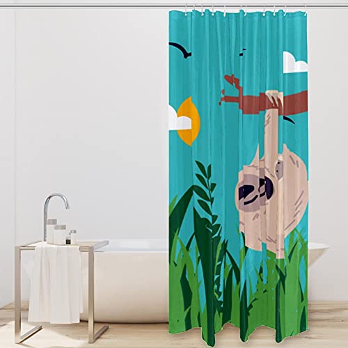 Rideau de douche sans odeur anti humidité vert avec œillets - 3