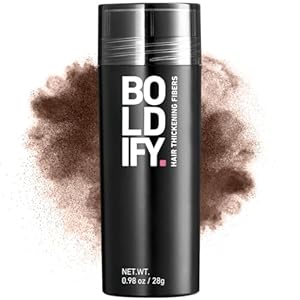 BOLDIFY Hair Fibres (28g) – Fill In Thinning and Fine Hair for an Instantly Fuller, Thicker Look – 14 Shades for Women and Men – Medium Brown