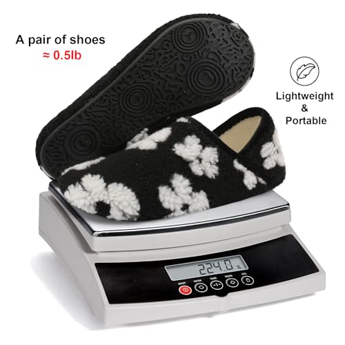Image of Fires Womens Mens Slippers with Rubber Sole Soft-Lightweight House Slipper Socks Around House Shoes Non Slip Indoor /Outdoor
