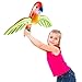 meekoo 4 Pieces Inflatable Flying Parrot Inflatable Parrot Decorations for Summer Tropical Hawaiian Party Gift Beach Luau Decoration Pool Prop,29.5 x 23.6 Inches