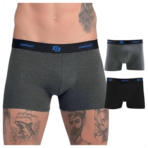 COLCCI Kit 2 Cueca Boxer Cotton Hipoalergênica Masculino Adulto, 1 Preto - 1 Cinza Mescla Escuro, P