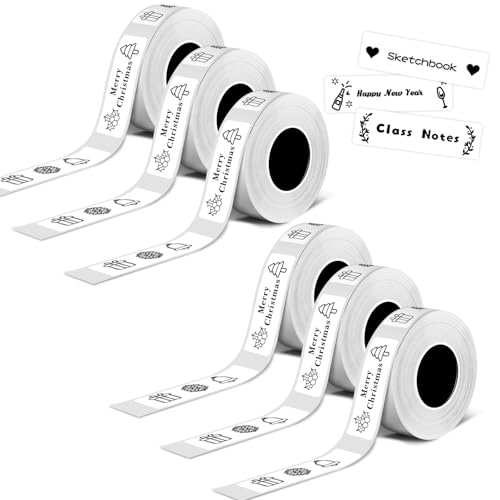 D30 ���M�S�����x���A3/8�C���` x 1 1/2�C���`(12mm x 40mm) 160���x��/���[���AD30���x���e�[�v Phomemo D30���x���v�����^�[�Ή� �ƒ�A�w�Z�p�A���n�ɍ� 6���[��