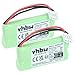Produktbild vhbw 2X Akku kompatibel mit Philips Aleor 300 schnurlos Festnetz Telefon (700 mAh, 2,4 V, NiMH)