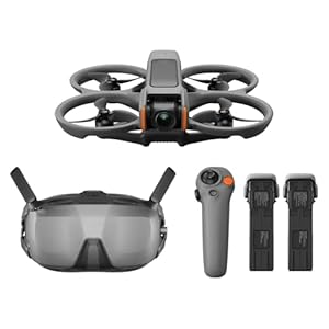 DJI Avata 2 Fly Smart Combo (drei Akkus), FPV-Drohne mit Kamera 4K, Immersive Experience, One-Push-Akrobatik, Integrierter Propellerschutz, 155° FOV, Kameradrohne mit Goggles N3 und RC Motion 3