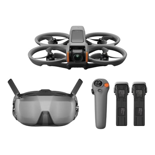 DJI Avata 2 Fly Smart Combo (drei Akkus), FPV-Drohne mit Kamera 4K, Immersive Experience, One-Push-Akrobatik, Integrierter Propellerschutz, 155° FOV, Kameradrohne mit Goggles N3 und RC Motion 3