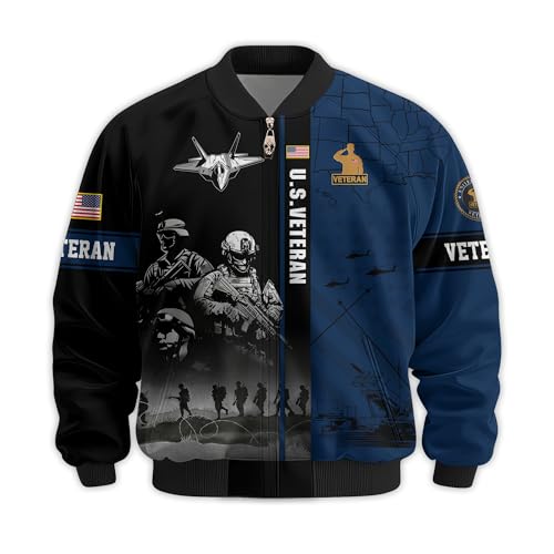 Veterans Jackets - Versatile Mens Outdoor Military Jacket, Patriotic Gift for Men Veterans