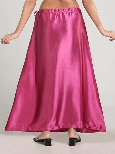 Image of Madhu Fashion Women's Satin Saree Petticoat Saree Underskirt