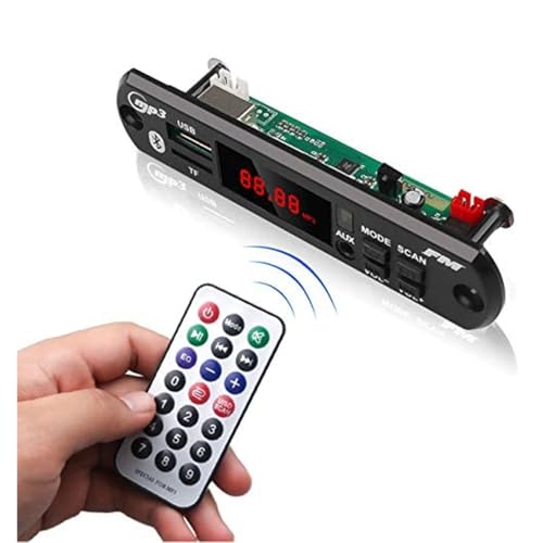 Image of Bluetooth MP3 Decoder Module with Remote Control | USB FM Radio AUX TF Card Audio Player Board for DIY Speaker, Amplifier, Home Audio & Music System Projects