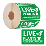 400 Pcs Live Plants Please Handle with Love Stickers 2 X 3 Inch - Fluorescent Fragile Shipping Label Stickers for Crate Shipping and Packing