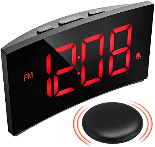 Projection Alarm Clock with Temperature Monitor, FM Radio, USB Charger, Auto-Off Projection, 2-Color