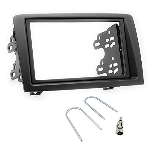 Sound-way Kit Montage Autoradio, Cadre Façade 2 DIN avec Supports de Montage, Adaptateur Antenne, Clés Démontage Compatible avec Fiat Idea, Lancia Musa
