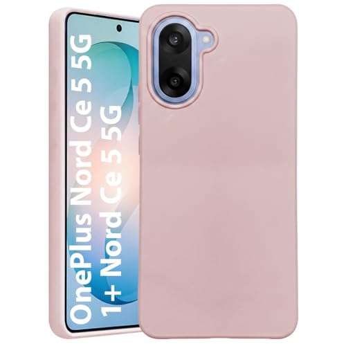 Image of LIRAMARK Liquid Silicone Soft Back Cover Case for OnePlus Nord CE 5 5G| Soft Micro-Fibre Lining Inside | Camera Protection Bump (Pink)