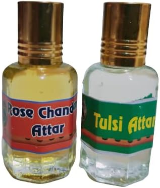 KAH ATTAR Fragrances For Rose Chandan & Tulsi Long Lasting Fragrance 12ml (Pack of 2)