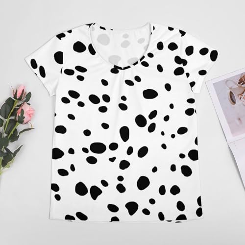 Dog Bone Paw Print Brown T Shirt Womens Sexy Ruffle Short Sleeve V-Neck Casual Tshirrt Summer Tops Fashion3