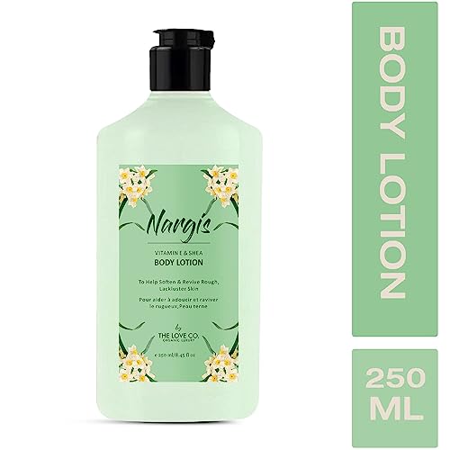 Image of THE LOVE CO. Nargis Body Lotion - Deep Hydration for Dry skin with Natural Oils & Shea Butter for Daily Skin Care - Intense Moisture Vitamin E Enriched - Pack of 2