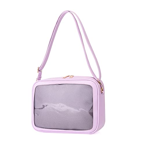 Sac à bandoulière transparent pour femme et adolescente style JK