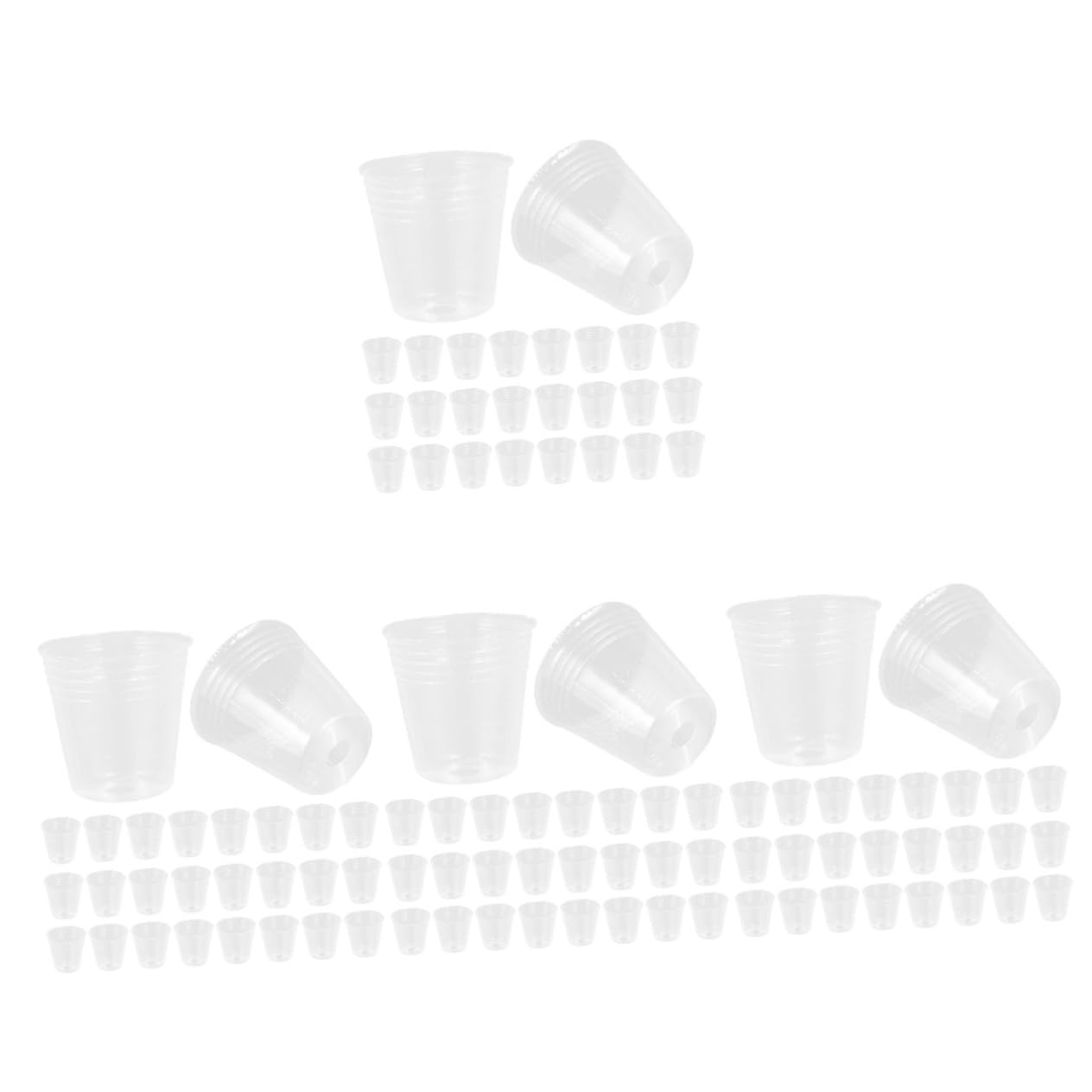 BESPORTBLE Lot De 4 Petits Pots De Pépinière en Plastique PP pour Plantes Succulentes Et Orchidées Drainants Et Respirants 50 Pièces X 4