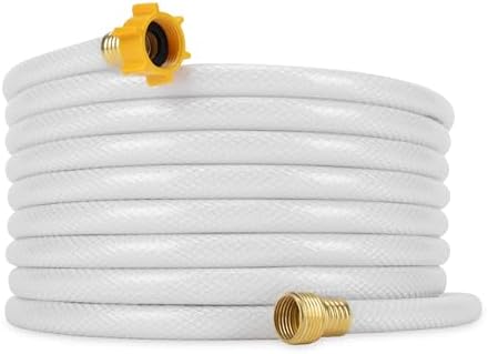 Camco TastePURE 25-Ft - RV Drinking Water Hose - Contains No Lead, No BPA & No Phthalate - Features Reinforced Design & Crafted of PVC - 1/2” Inside Diameter, Made in The USA (22735)