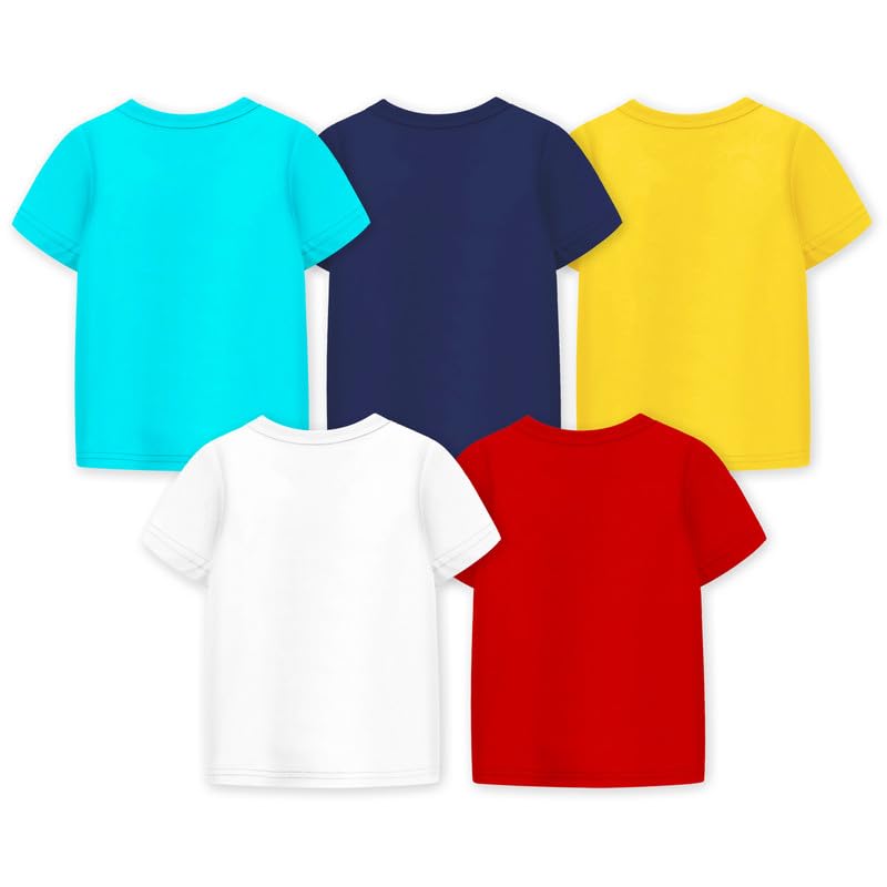 Image of Trampoline Boys Half Sleeves Regular Fit T-Shirt Pack of 5