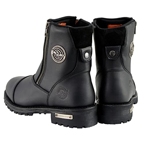 Image of Milwaukee Leather Premium Black Leather Motorcycle Riding Boots for Women Collection MBL - 9.5