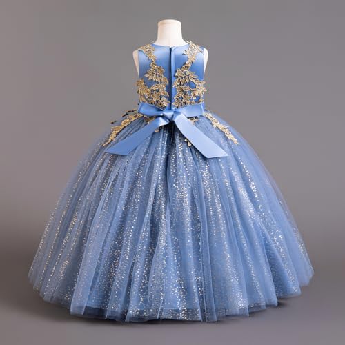 Flowers Girls Tulle Lace Princess Pageant Festival Carnival Floor Long Prom Dance Formal Evening Maxi Dresses4