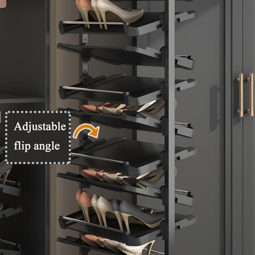 Zapatero extraíble Ajustable, organizador Vertical de Metal para armario, solución de almacenamiento Que ahorra espacio para Zapatos, Perfecto para El hogar y la entrada.