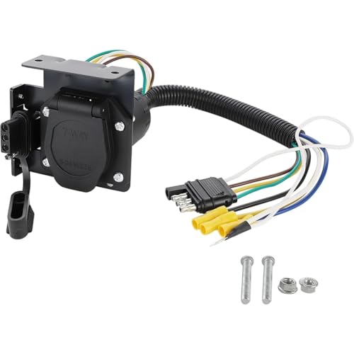 Adaptador de cableado de remolque de 4 vías plano a 7 para evitar multas de luz