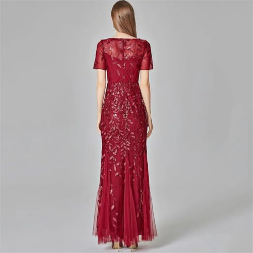 Women's Sexy Vintage Maxi Sequin Cocktail Dress Long Bridesmaid Prom Dresses Party Club Bodycon Dress2