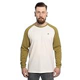 Material: 100% Baumwolle FORSBERG Longsleeve mit kleinem Gummi Brustlogo, Farbe:Weiss/Oliv, Größe:L